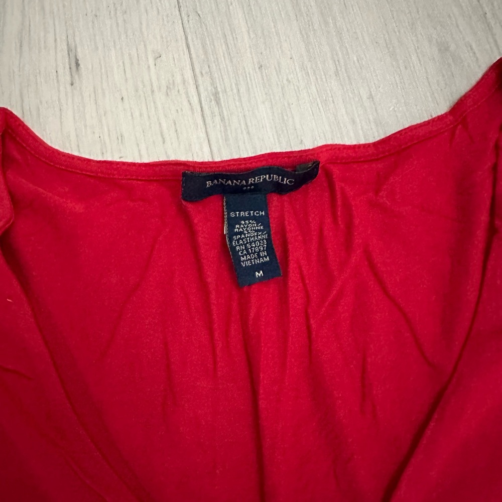 Banana Republic Red Long Sleeve Shirt - Picture 3 of 3